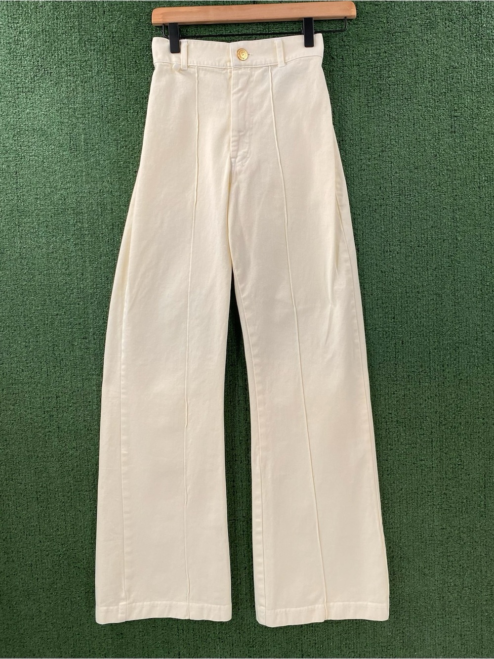 Big Bud Press Western Cream Pin Tuck Flare Leg Pants Women’s Size XXS